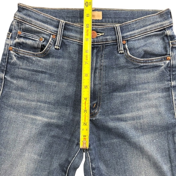 MOTHER The Insider Crop Step Fray Jeans Sweet and Sassy Size 27 High-Rise Denim - Picture 9 of 15